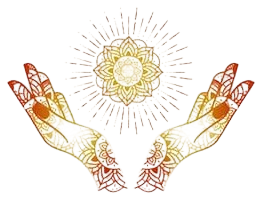 Healing hands of light reiki energy healing mandala