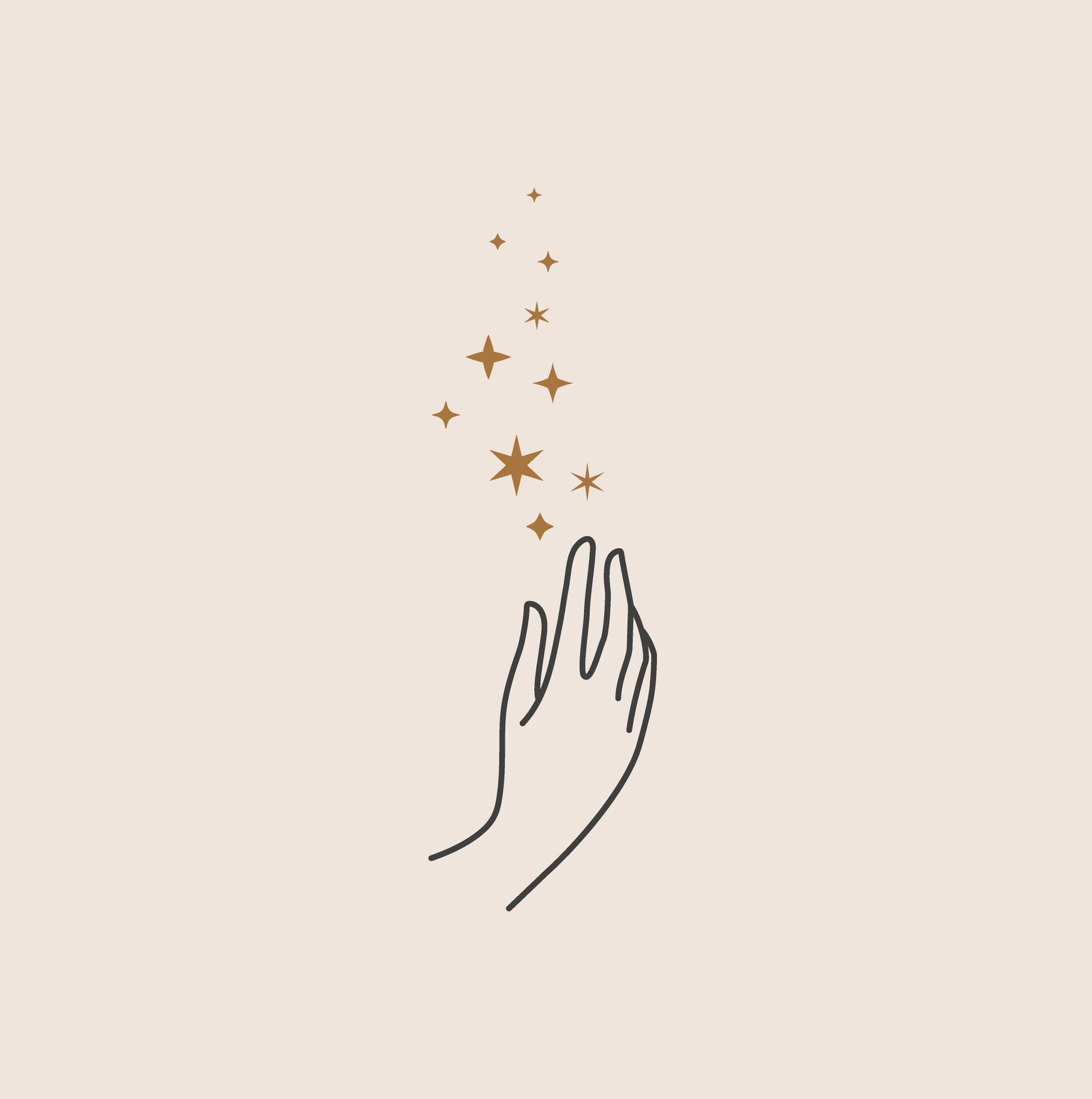 hands sprinkling magical stars