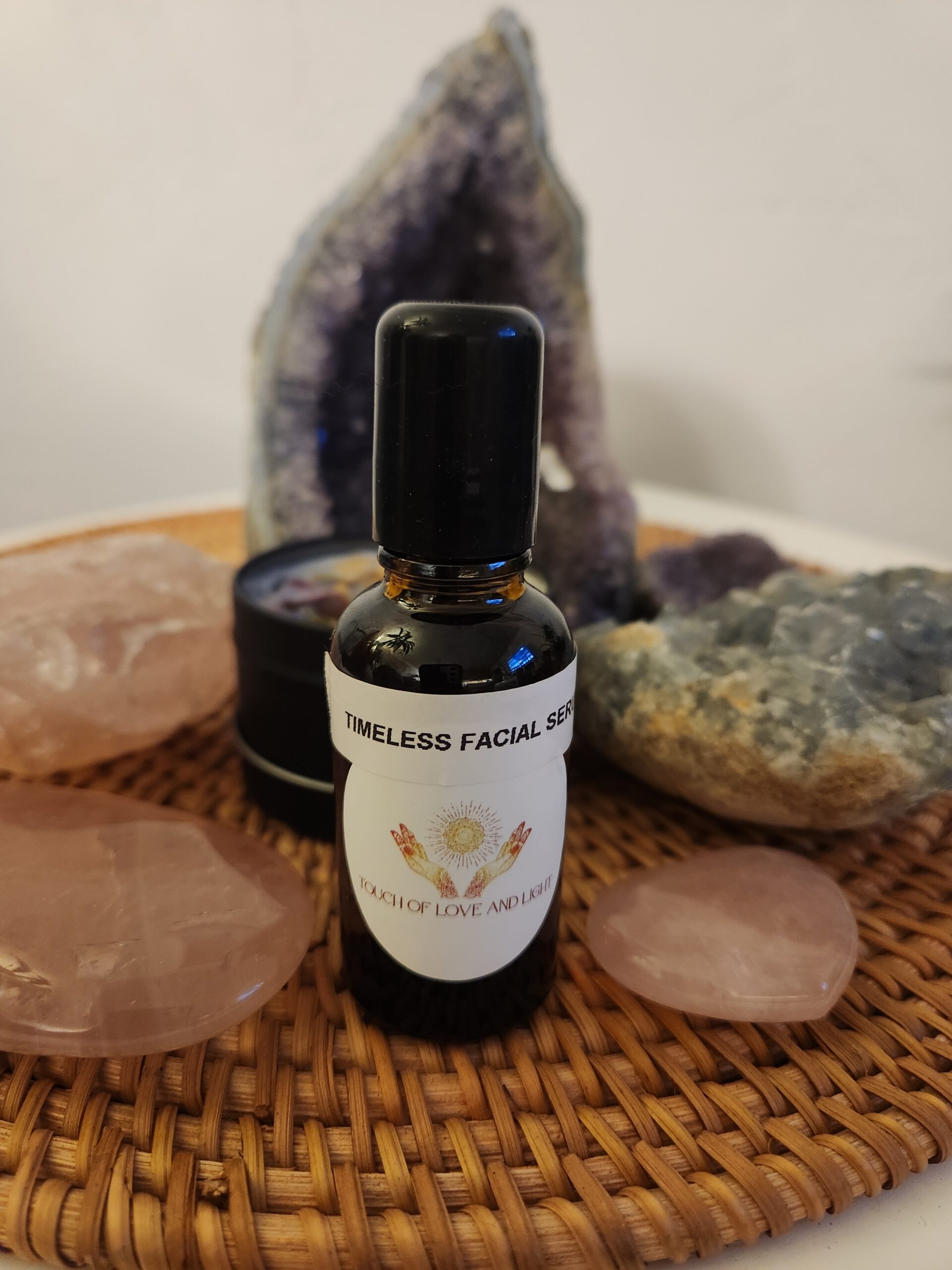 anti-aging serum in a glass bottle